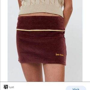 Iets Frans Terry Cloth Brown Mini Skirt